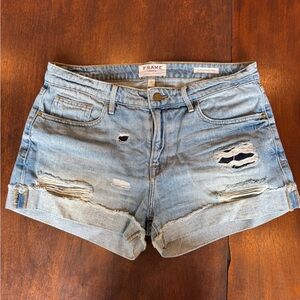 FRAME Le Grande Garçon Denim Short Size 27